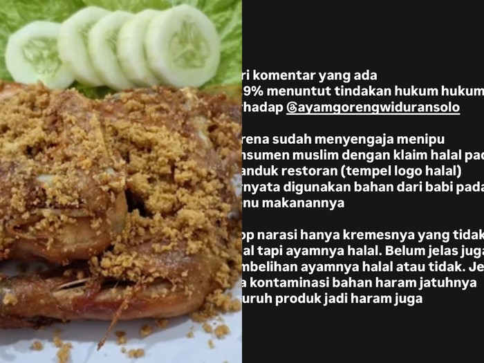 Pro-Kontra Netizen: Ayam Goreng Widuran Nonhalal, Menemukan Tren atau Kontroversi?