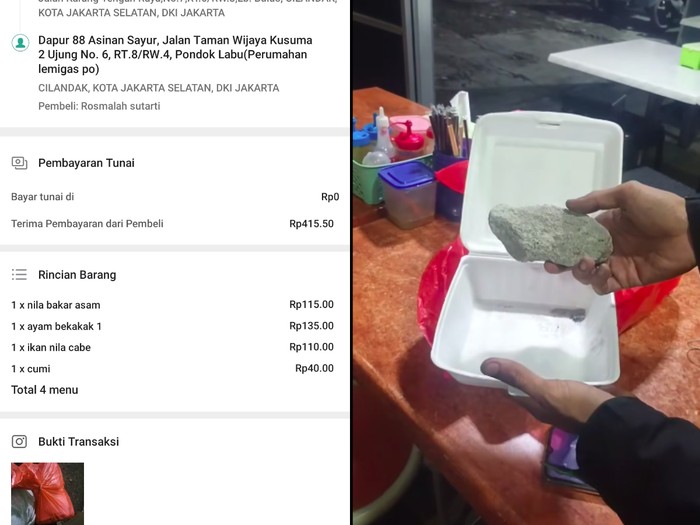 **Kronologi Ojol Dapat Orderan Makanan dari Resto Fiktif, Isinya Batu!**