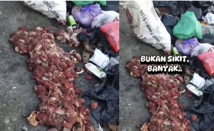 **Sedih! Hampir 20 Kg Daging Kurban Tergeletak di Dekat Pembuangan Sampah**
