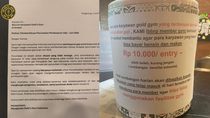 **Member Gold's Gym Ciputra World Surabaya Bersama Karyawan, Buka Donasi untuk Tetap Buka Klub**