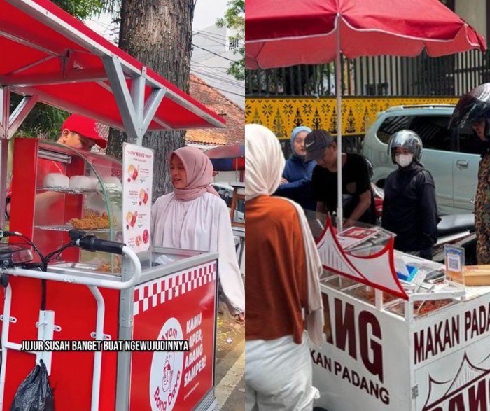 **5 Makanan Resto Lezat Dijual di Gerobak Keliling, dari Ayam Geprek hingga Nasi Padang!**