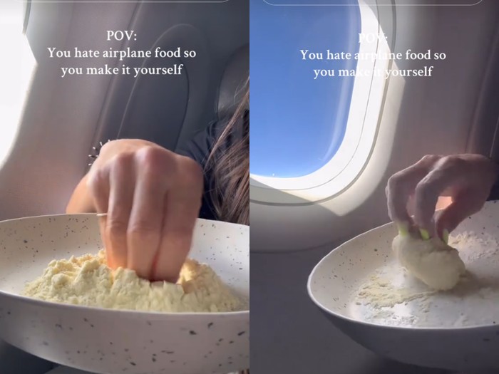 **Viral! Influencer Ini Dikecam Gegara Masak Pasta di Pesawat**
