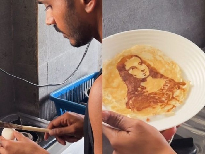 Keren! Pria Ini Buat Lukisan Mona Lisa di Atas Telur Dadar - Update 1