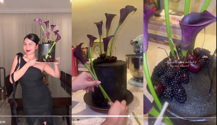 **Kreasikan Kue Lezat dengan Bunga Lily Langka ala Ariel Tatum**